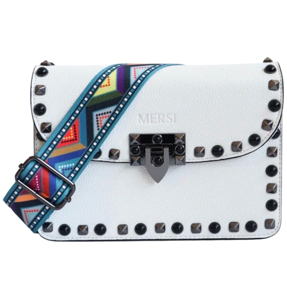 MERSI Ruby Crossbody Purse Bag White NWT Vegan Handcrafted
